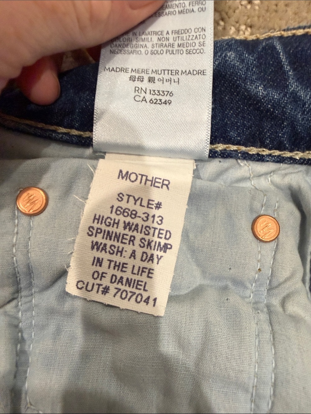MOTHER High Waisted Spinner Skimp 29 NWT - Picture 5 of 6